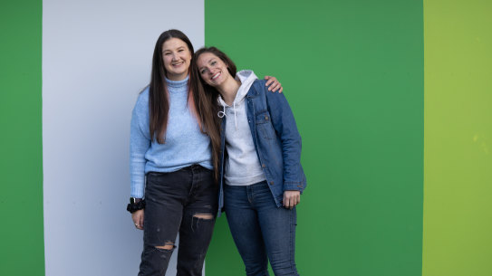 Natalia Nowak (left) struggled to make friends in Sydney, but found it easier in Melbourne, where she met Monica Milowski.