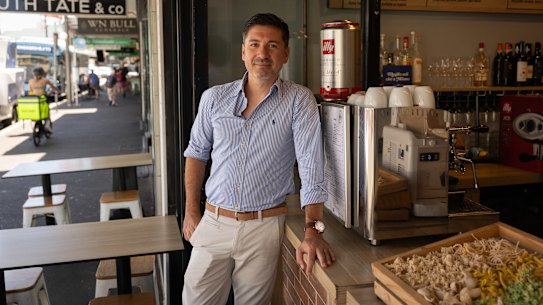 La Favola owner Fabio Stefanelli, at his restaurant in Newtown, has concerns over the new McDonald’s outlet.
