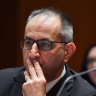 Secretary of the Home Affairs Department Mike Pezzullo at Senate Estimates on Monday, March 2.