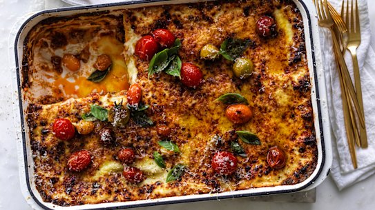 Cherry Tomato Lasagne ... worth the time put in.
 