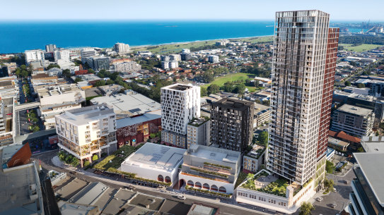 Artist impressions of the new $400m WIN Grand development in Wollongong. 