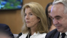 United States Ambassador to Australia Caroline Kennedy, center, sitting next to Deputy Secretary of State Kurt Campbell, right, listens during a meeting with Australia’s Deputy Prime Minister and Defense Minister Richard Marles, and Australia’s Foreign Minister Penny Wong at the Unites States Naval Academy in Annapolis, Md., Tuesday, Aug. 6, 2024. (AP Photo/Susan Walsh)