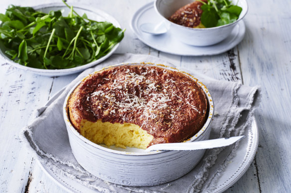 ‘A light, cheesy cloud’: If you can make bechamel, you can make this three-cheese souffle