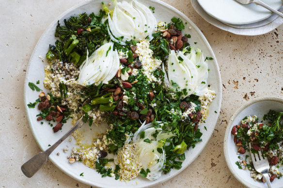 Danielle Alvarez’s toasted buckwheat salad with creamy feta and cumin.