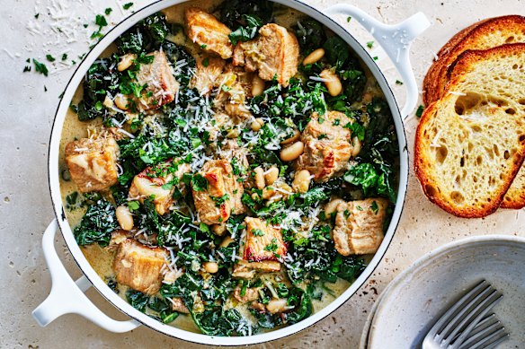 Adam Liaw’s pork and silverbeet stew.
