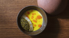Mussel custard, saffron and N25 Kaluga caviar at Ikoyi – delicious food based on Nigerian ingredients, with a twist.
