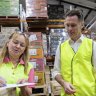 NSW Labor leader Chris Minns on the campaign trail on Monday.