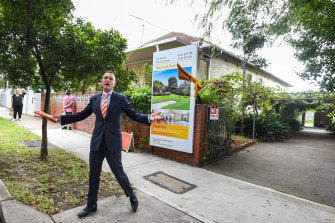 Auctioneer Damien Cooley has seen bidder numbers ease since the peak of the property market.