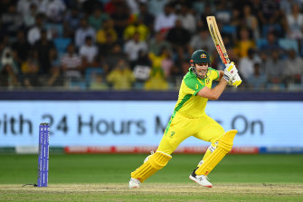 Mitchell Marsh in action for Australia.