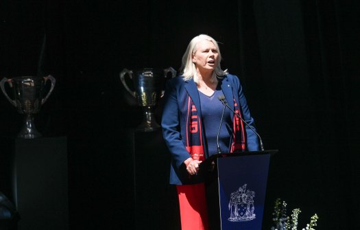 Melbourne president Kate Roffey stepped down from her role on Friday.