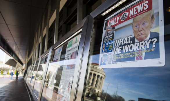Newspapers across America are speculating about what might be in the Mueller report.