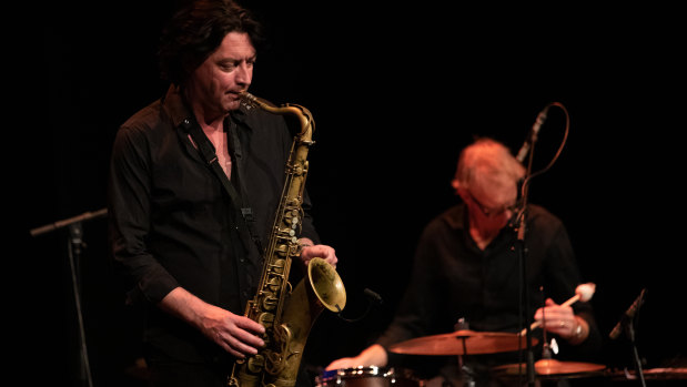 Yuri Honing and Joost Lijbaart on stage at the Wangaratta Festival of Jazz and Blues