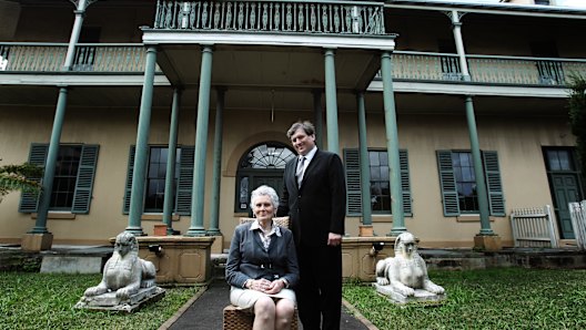 Peter Moran and his mother Greta at Juniper Hall on the day they bought the historic Paddington property in 2012.