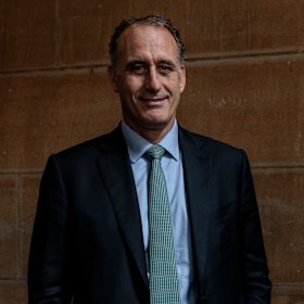 Wesfarmers boss Rob Scott at the Fullerton Hotel in Sydney at the company’s strategy day.