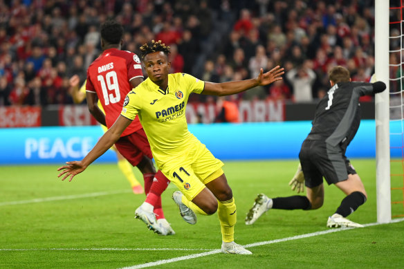 Villarreal’s Champions League hero Samuel Chukwueze.