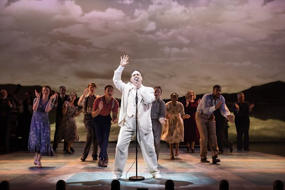 Blake Erickson belts one out in Girl from the North Country.