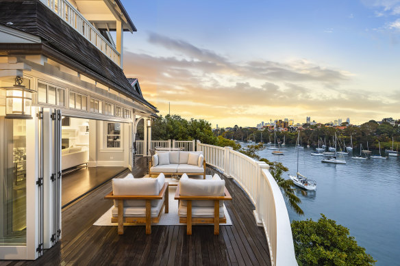 Alan Joyce and Shane Lloyd bought the three-level residence on Mosman Bay  for $19 million a year ago.