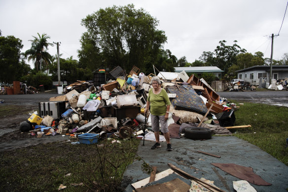 Gloria Grande lost her home of 60 years in the recent flood in Coraki, northern NSW. 