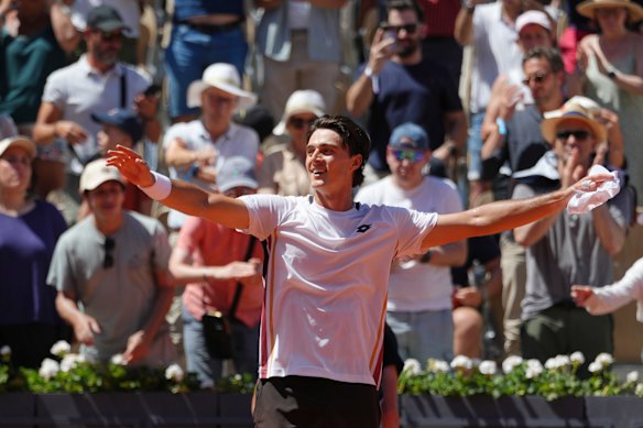 Adam Walton was happy to beat former world No. 1 player Daniil Medvedev in five sets.