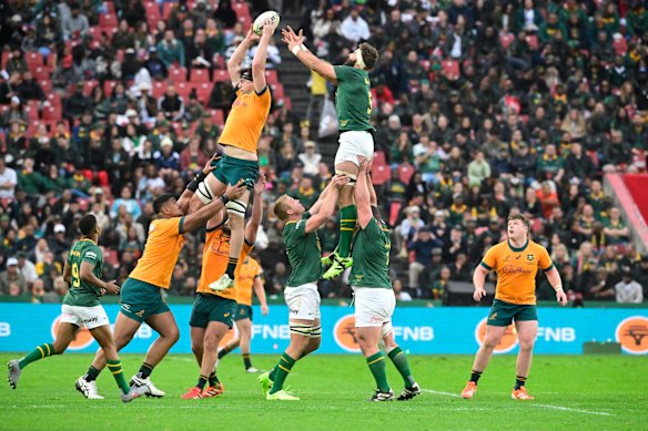Nick Frost was outstanding in the Wallabies’ lineout.