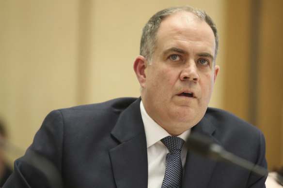 ABC managing director David Anderson at a Senate estimates hearing in November, where he defended the broadcaster’s reporting.