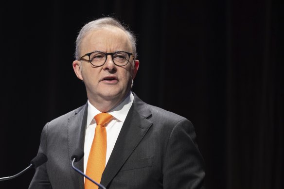 Prime Minister Anthony Albanese during an address to the Australian Council of Local Government Forum, in Canberra last Friday.