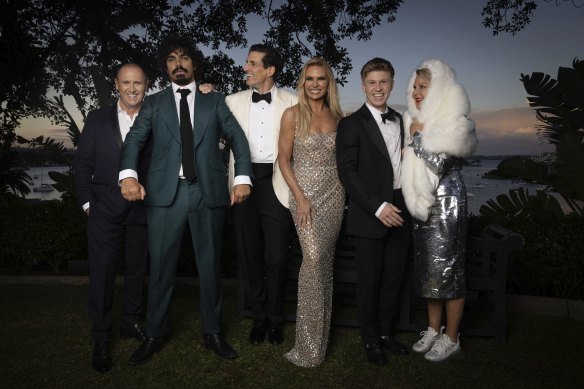 And the Gold Logie nominees are: (from left) Lary Emdur, Tony Armstrong, Andy Lee, Sonia Kruger, Robert Irwin and Julia Morris.