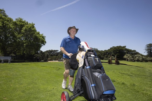 Golfer at Moore Park Golf Course 