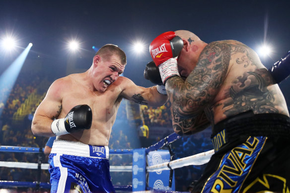 Paul Gallen made short work of Lucas Browne.