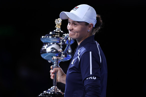 Ash Barty after her Australian Open win.