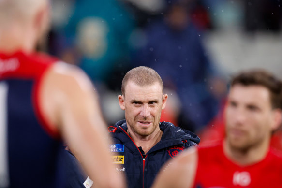Under pressure: Demons coach Simon Goodwin.