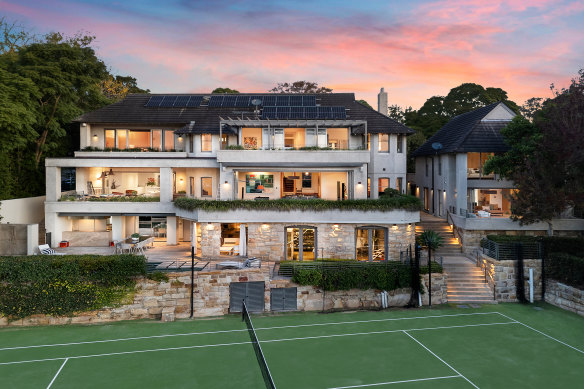 The Hakim family home in Hunters Hill is set on 2000 square metres with north-facing views to the rear over the Lane Cove River.