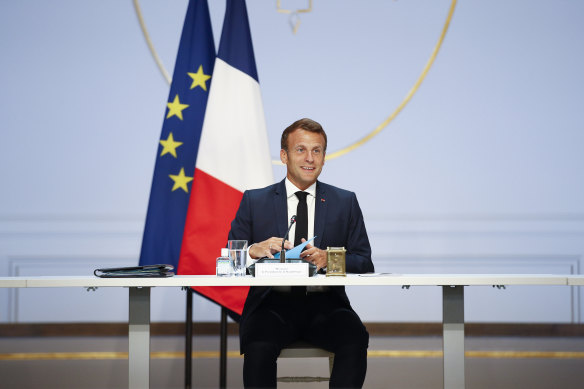 French President Emmanuel Macron at the Elysee Palace in Paris, last week.