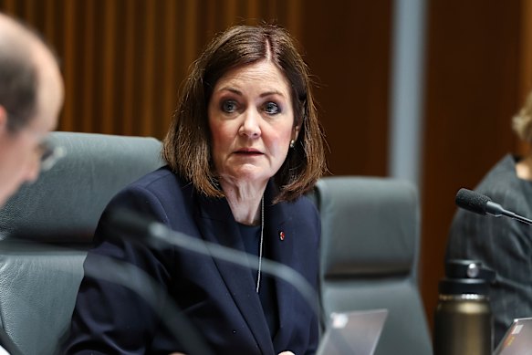 Liberal senator Sarah Henderson in Senate estimates on Wednesday.