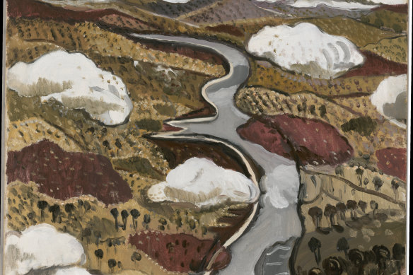 Flying over the Shoalhaven River by Margaret Preston.