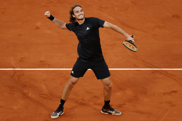 Stefanos Tsitsipas seals victory over Andrey Rublev to progress to the semi-finals.