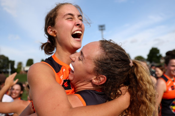 Jubilant scenes following the thrilling finish.