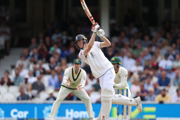 Zak Crawley on the attack on day three.