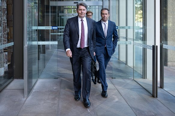 Former Star CEO, Matt Bekier, walks out of the Federal Court with his legal team last year.  