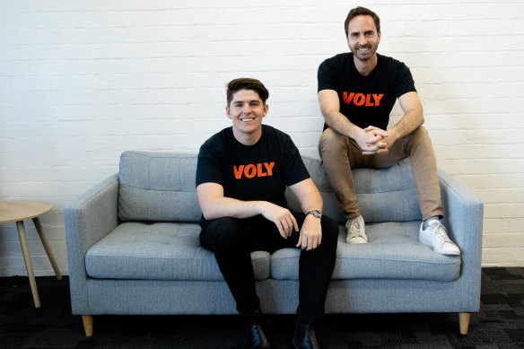 Mark Heath (left) and Thibault Henry, the co-founders of Voly, say they want to keep prices in line with retail stores.
