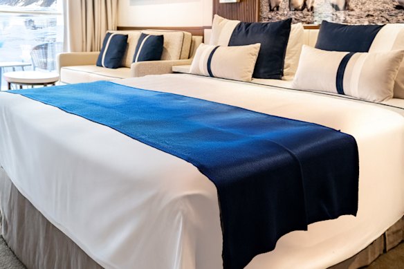 An artist’s impression of a stateroom aboard the new Douglas Mawson.