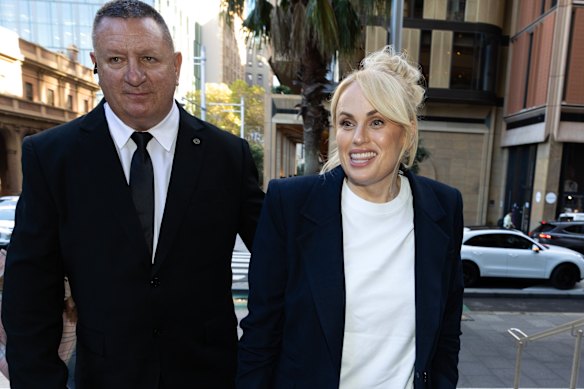 Rebel Wilson outside the Federal Court in Sydney last Thursday.