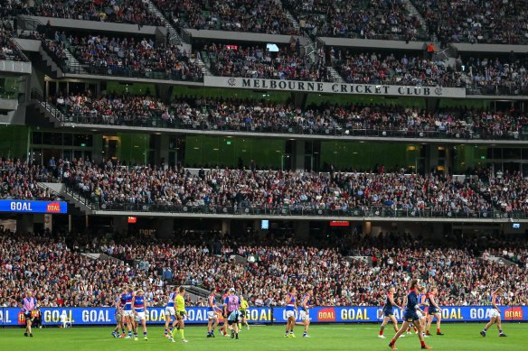 The MCG with 60,000 in it again: no better sight.