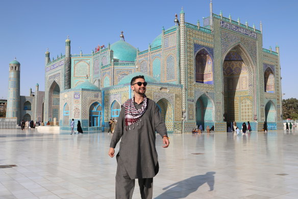 Herszberg in Mazar-e-Sharif, Afghanistan. He is due to travel to Tonga – his 197th country – on Tuesday. 