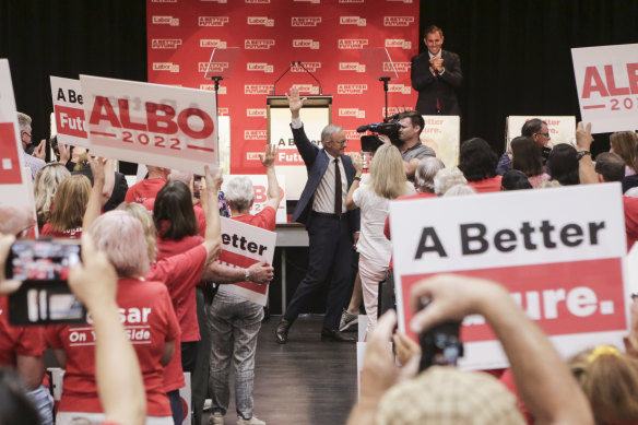 Labor has rolled out messaging centring leader Anthony Albanese in its pitch to Queensland voters, at a pre-campaign rally in Brisbane on Sunday.