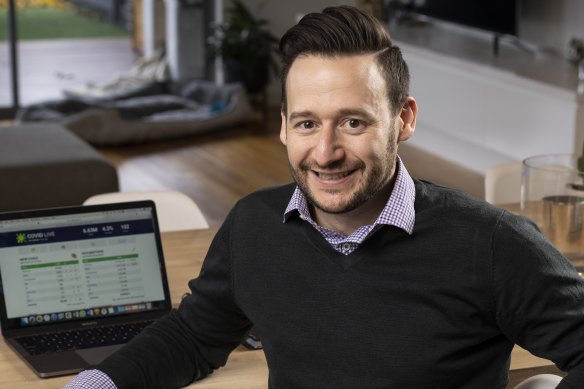 Melbourne data specialist Anthony Macali was so frustrated by the lack of vaccination data he worked with a group of data analysts to engineer a solution and publish it online in the absence of official numbers. 