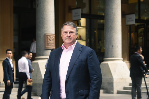 David Harrison, Charter Hall’s chief executive, outside his offices in Martin Place, Sydney.