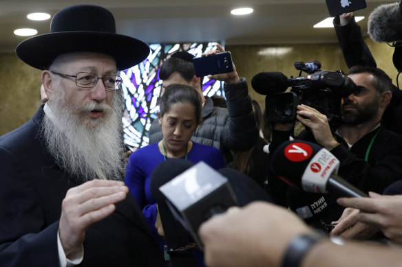 Yaakov Litzman is chairman of an ultra-Orthodox bloc supporting Benjamin Netanyahu's prime ministership.