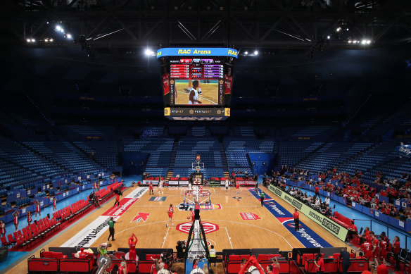 The NBL decided to close the rest of the grand final series to fans, leaving a near-empty stadium.