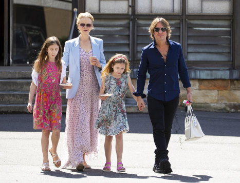 Nicole Kidman, Keith Urban and their daughters Sunday Rose and Faith, who now reside in NSW. 